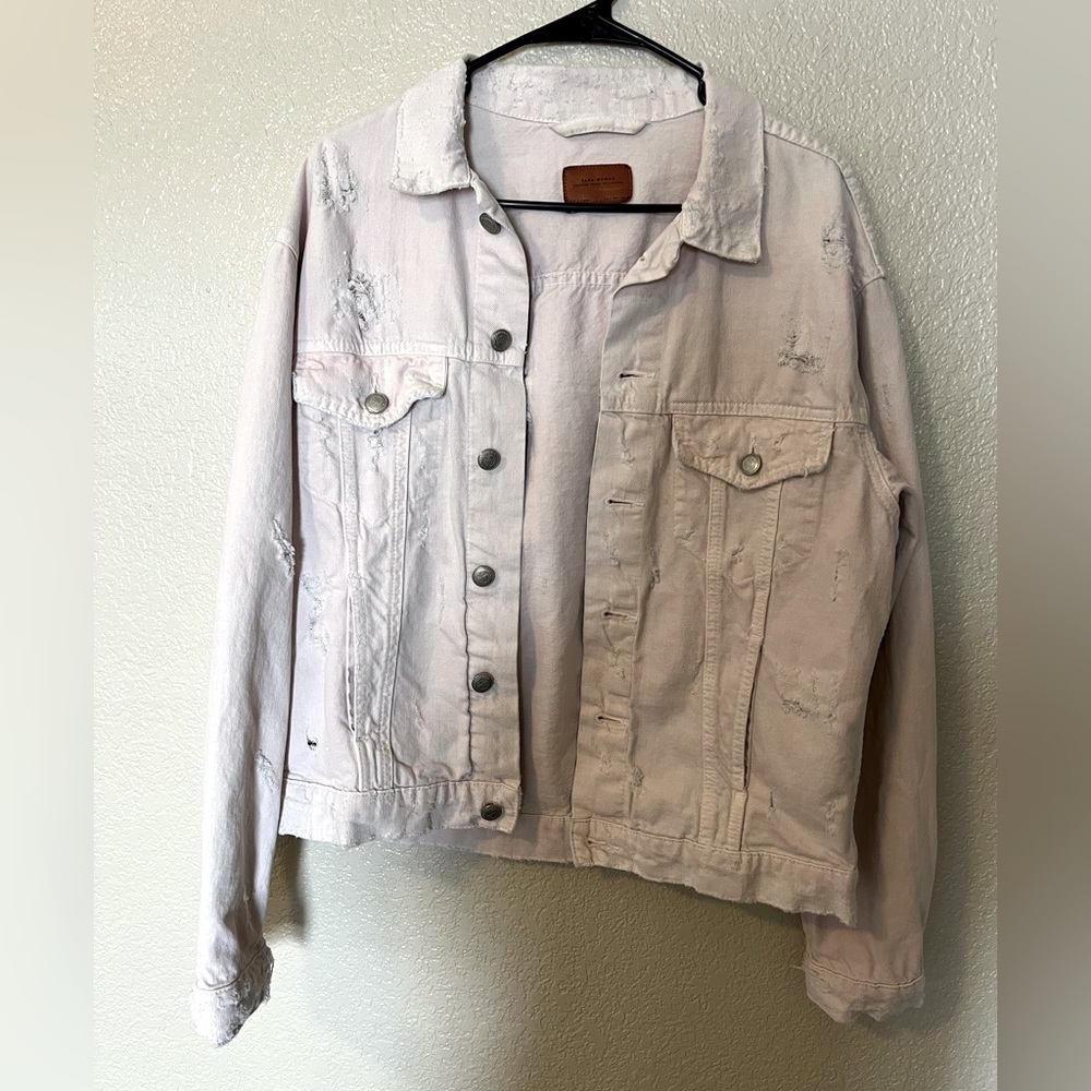 Zara baby pink Jean jacket